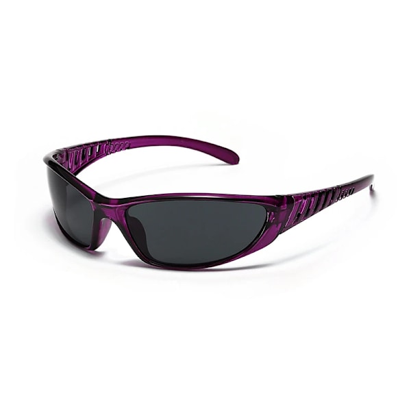 Retro Y2K Solglasögon Utrikeshandel Hip Hop Style Körglasögon Steampunk Goggles Gothic Oculos De Sol UV400 C02 Purple Black As Photos Showing