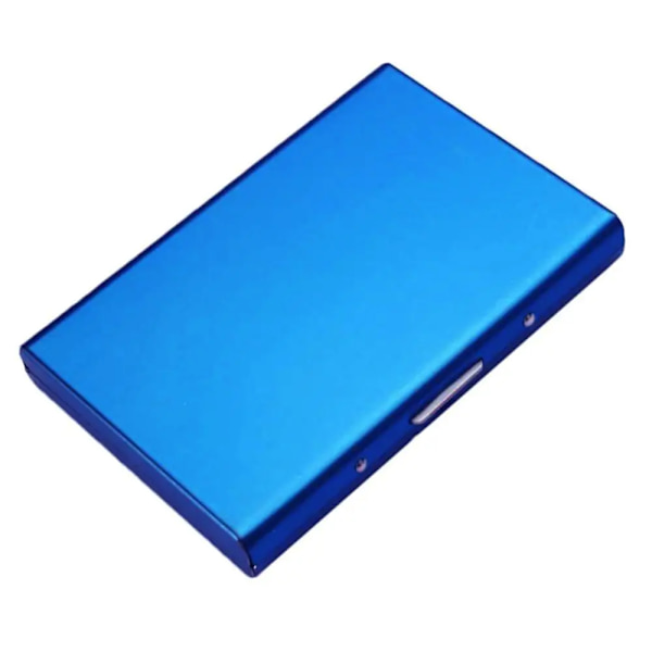 Anti-Scan RFID stål Metall kreditkortshållare Smal blockerande case Case Blue