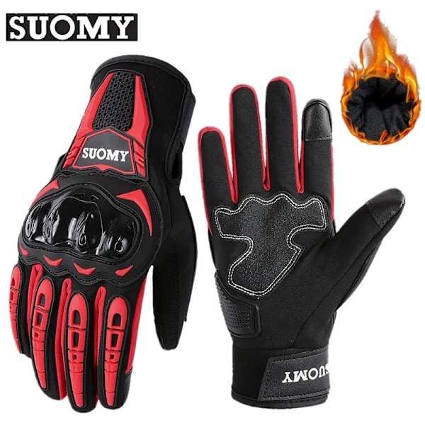 Suomy Vattentäta Vinter Motorcykelhandskar Herr Dam Höst Vindtäta Motocross Bikerhandskar Pekskärm Moto Cykelhandskar Guantes Black M