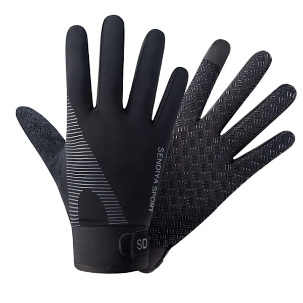Quick Dry Cykelhandskar Full Finger Touchscreen Herr Dam Handskar Andas Höstvantar Lättvikts Ridhandskar Cykling Black A M