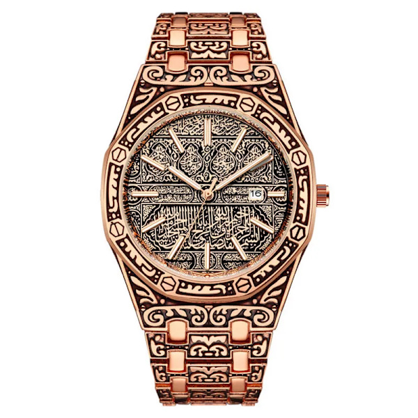 Nya heta klockor Mode män watch i rostfritt stål Lyxkalender Quartz Armbandsur Business Klockor Man Klocka Relogio Masculino White golden