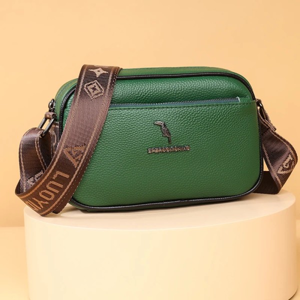 Väskor för kvinnor Kohudsväskor S Nya axelremsväska i mjukt läder Dam Enkel mobiltelefon Zero Wallet Handväskor Green