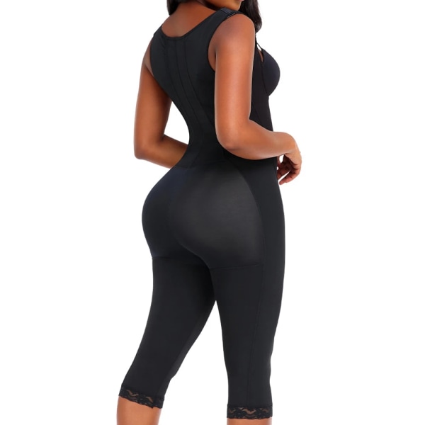 Helkroppsformad kompressionsgördel Fajas colombianska korrigerande underkläder Magekontroll Shaper Butt Lift Slim Corset Bodysuits Black M