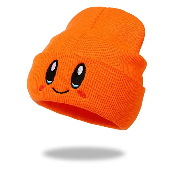 Stickad mössa med stort ögonmönster, varm mössa, Hip-Hop mössa, en mössa, tjock stickad mössa för kvinnor, melonlädermössa Green