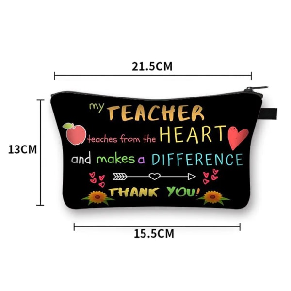 Tack Lärare Superhjälte Case Kvinnor Sminkväskor Förvaring Resväska Blixtlåspåse Flickor Skönhet Kosmetikväska Present shzbteacherc38cw