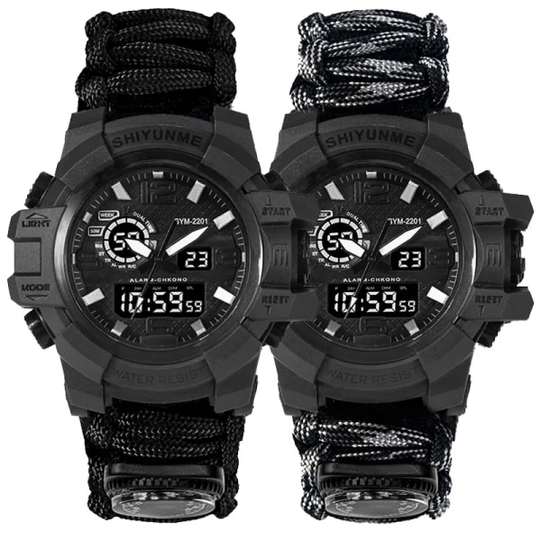 SHIYUNME Watch för män LED Quartz Vattentät Armbandsur för män Mode Utomhussport Digital klocka Klockor Relogio Masculino red  with box