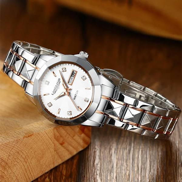 POEDAGAR Utsökt minimalistisk damklocka Lyxmode watch damvattentät kvartsarmbandsur roséguld damklocka Rose Gold Blue