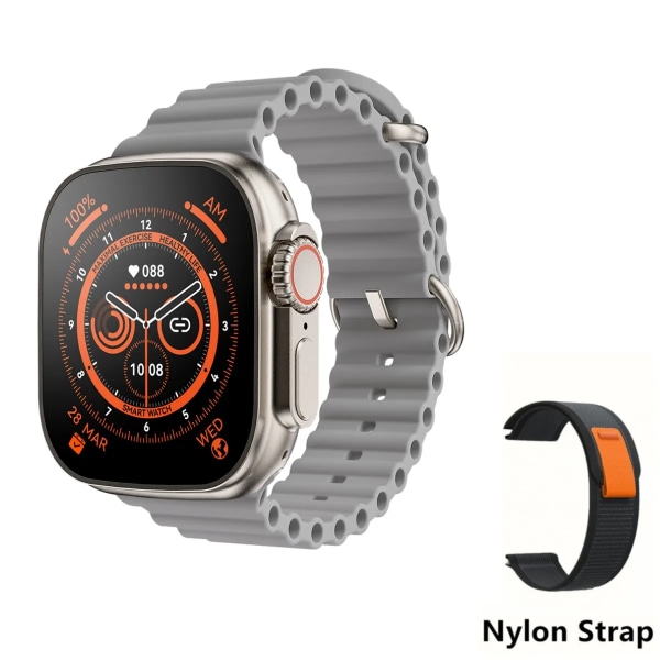 49 mm för Apple Watch Ultra 8 Smartwatch Smart Watch Herr Dam Series NFC Bluetooth Call Wireless Charge Fitness Waterproof Watch white and xiaocheNL