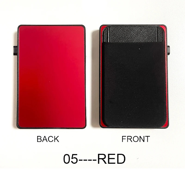 Smal RFID mode pop-up tryckknapp case med elasticitetspåse Stöldskydds Creative Smart Wallet Ny namnkortshållare Red