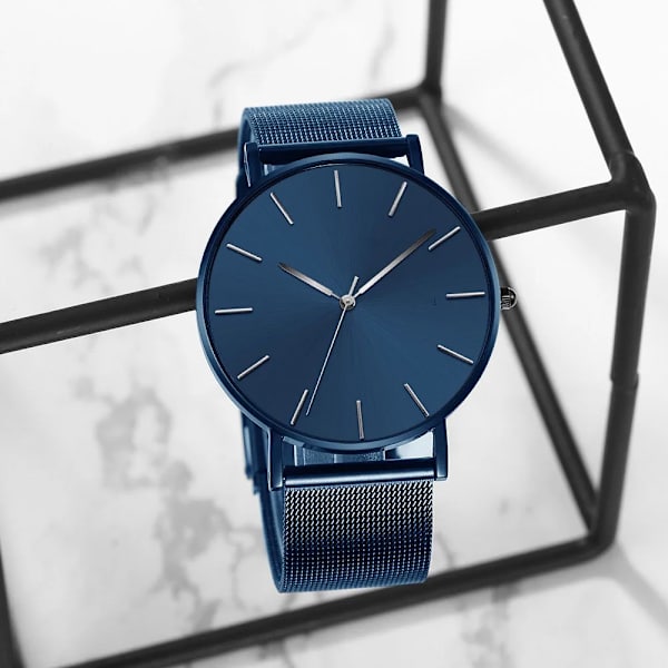 Mode Herrklockor Ultra Thin Quartz Watch Herr Casual Slim Mesh Stål Vattentät Watch Svart Relogio Masculino Rose white