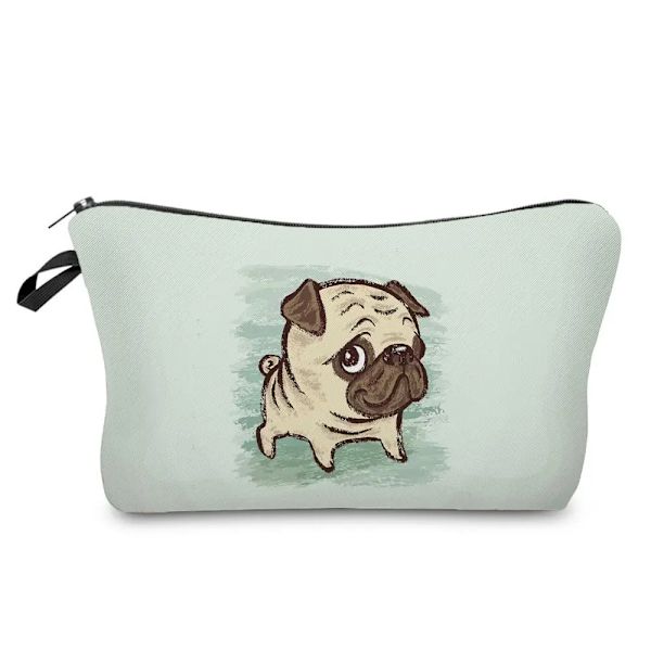 Söt och rolig kosmetisk väska med print utomhus portabel kvinna toalettväska Anpassningsbar skollärare present necessär sminkväska hz5887 Dog Paw Bag