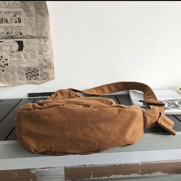 Kvinnor Axelväskor Vintage Canvas Cross-body väska Studenter Dragkedja Skolväska Tvättad Retro Stor kapacitet Satchel Harajuku Ins BF White