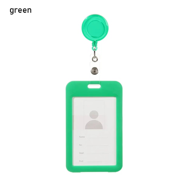 1 st Söt tecknad PVC-korthållare Unisex Bank Identitets Buss ID- case med nyckelring Cover Case Mode Barn Present B-green