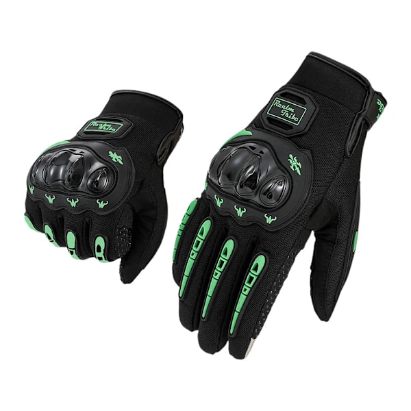 1 par Motorcykelhandskar Andningsbara Hel Finger Racinghandskar Utomhussporthandskar Cykelhandskar För Bmx Atv Väg Racing Sommar Vinter green XL
