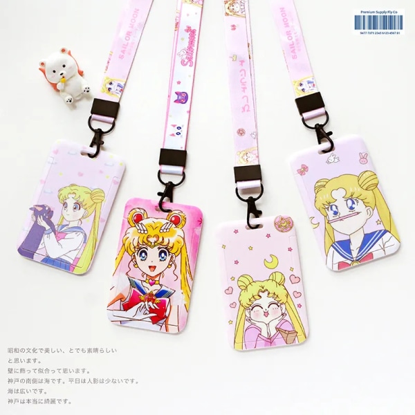 Anime Kortfodral Kort Nyckelsnodd Lanyard Cosplay Badge ID-kort Hållare Halsband Nyckelringar MS-C