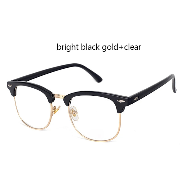 RBROVO 2023 Lyxiga Retro Solglasögon Dam Märke Designer Glasögon Dam Klassiska Glasögon Dam/Män Spegel Lunette Soleil Femme BlackGold-T