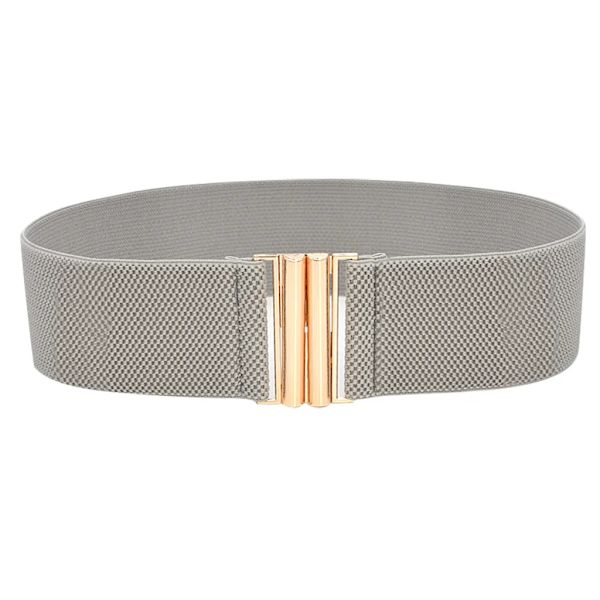 Brett resårbälte Enfärgad Korsettbälte Metallspänne Dammode Cummerbands Stretch Cinch Midjeband Klänning Midjebälte #YY Red