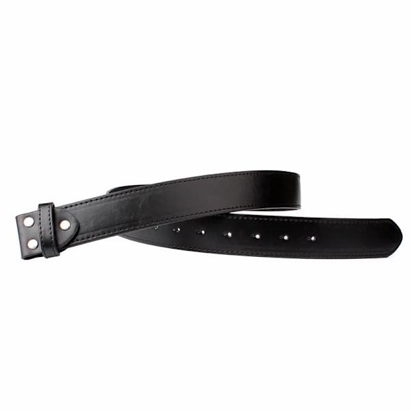 Herr PU-läder Bälte utan spänne DIY Bältestillbehör 3,8cm Black 115cm