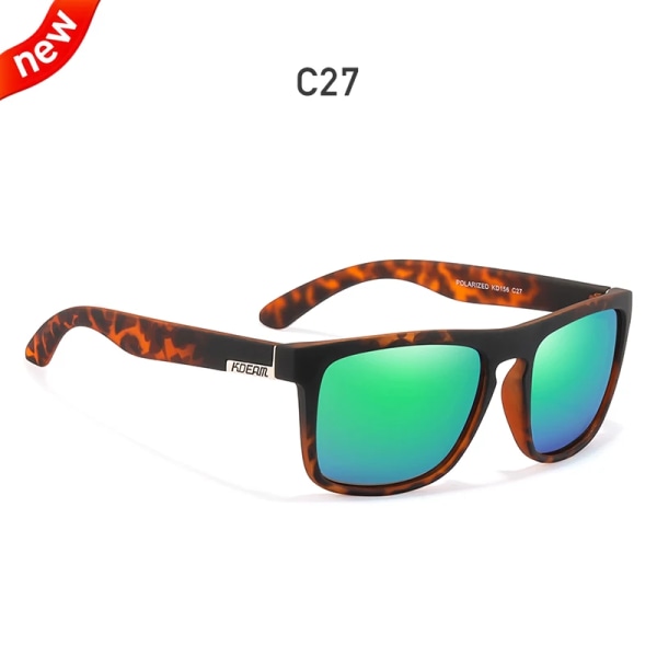 Fashion Guy's Solglasögon från KDEAM Polarized Solglasögon Herr Klassisk design All-Fit Spegel Solglasögon Med Brand Box CE C27