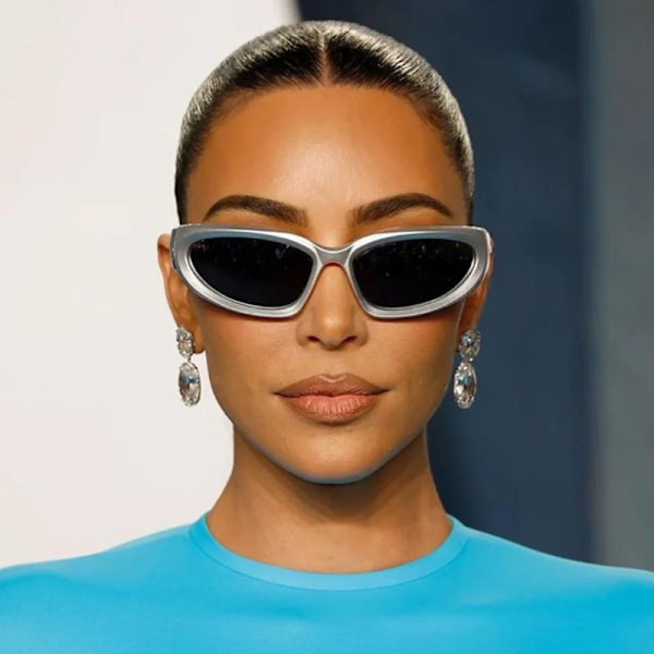 Nya Y2K Sports Punk Solglasögon Dam Designer Square Goggle Herr Lyxmärke Solglasögon UV400 Färgglada spegel Modeglasögon C5 As shown in the figu
