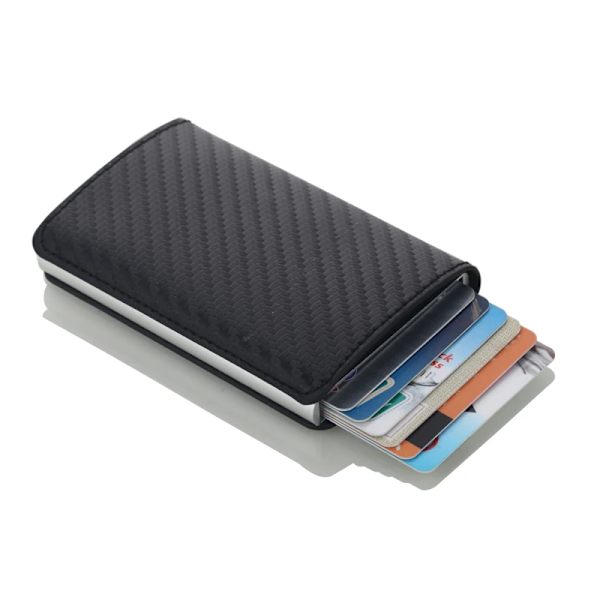 Ny unisex kreditkortshållare PU-läderblockerande Rfid-plånbok Herr ID-korthållare Säkerhetsinformation Case Plånbok Crocodile brown