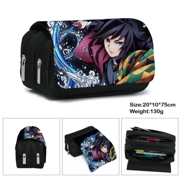 Anime Demon Slayer Kimetsu No Yaiba Case Dragkedja Sminkväska Penna Brevpapper Väskor Catoon Pencil Box kvinna Kosmetikväska fgqbbguimie27