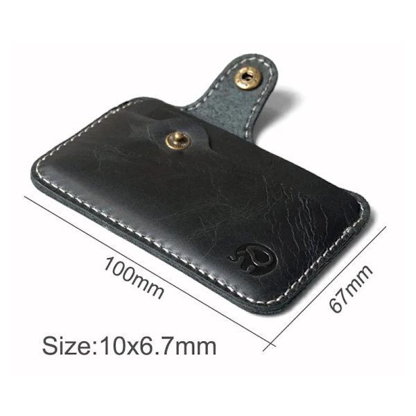 Retro läderkredit Business Minikortplånbok 2023 Bekväm man Kvinnor Smart Wallet Visitkortshållare Kontantplånbok Case Light Brown