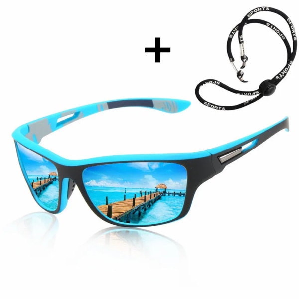 Mode Klassiskt fyrkantiga polariserade solglasögon Män Kvinnor Sport Utomhus Strandfiske Resor Färgglada solglasögon UV400-glasögon C2 Polarized