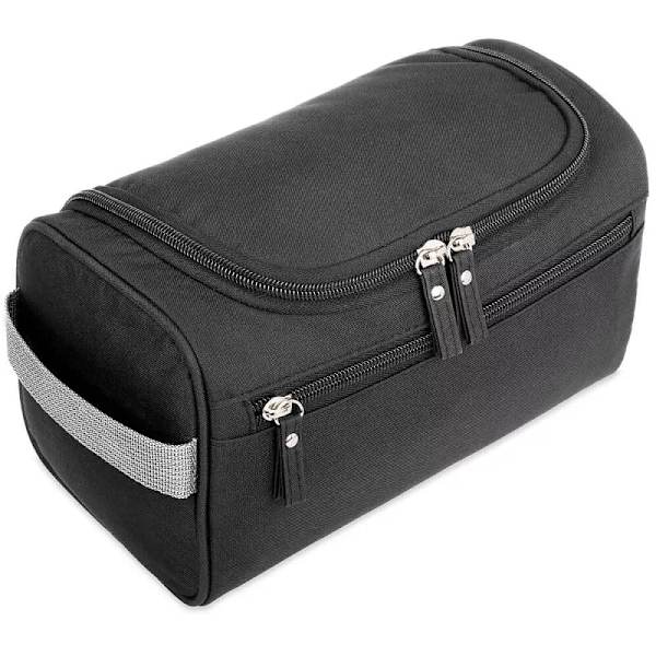 Bärbar sminkväska Unisex Kapacitet Vattentät Kosmetisk Organizer Toalettartiklar Hängfodral Case för kvinnor Män Tvätta Rakning Smink Gray