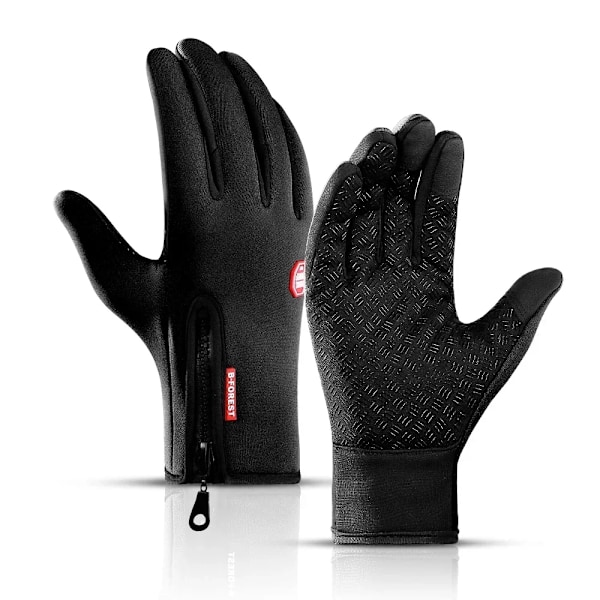 Höst Vinter Motorcykelhandskar För Män Kvinnor Vindtäta Anti-Slip Touchscreen Fleece Håll Varma Handskar Motorcykelhandskar Guante Red