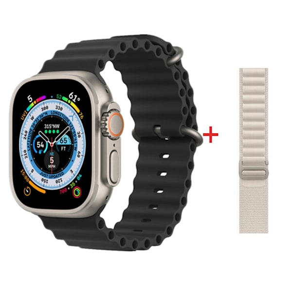 Smart Watch Ultra Series 8 NFC 49mm Smartwatch Herr Dam Bluetooth Call Vattentät Trådlös laddning HD-skärm för Apple BlackHY-WhiteGS
