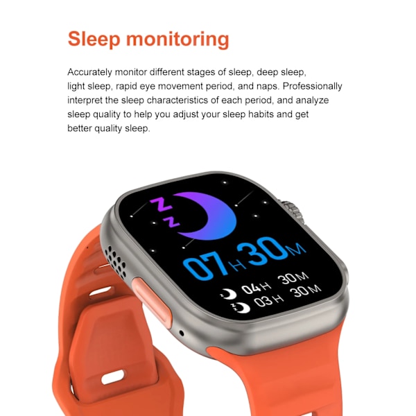 AirPara Smart Watch Ultra Bluetooth Call NFC Smartwatch Wireless Charge Health Monitor Herr Dam Fitness Watches Series 8 With Silicone Strap(.545)