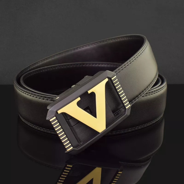 Nytt herrbälte högkvalitativt designerbälten för män Modebrev Lyxigt berömt läderbälte Jeans Njurfäste midjerem 3,5 cm Blue silver buckle 120cm