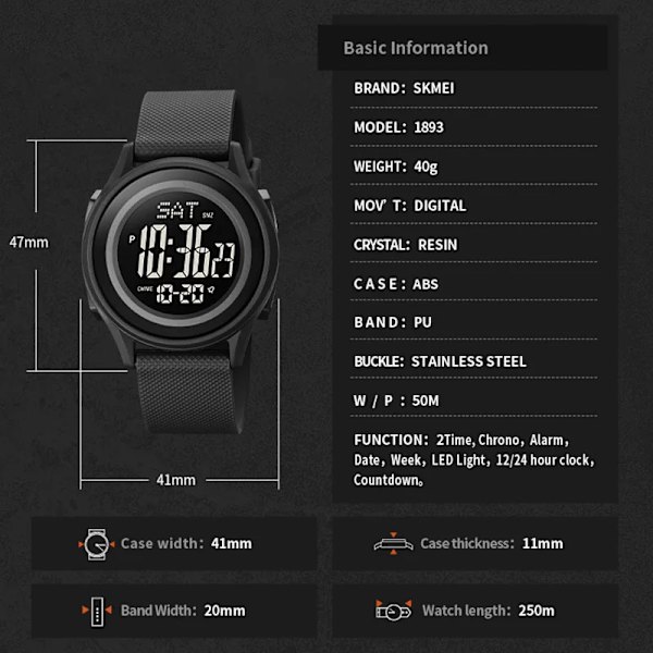 Watch Herr Multifunktionsklockor Väckarklocka Chrono 5Bar Vattentät Watch SKMEI Relogio Masculino Army Green BOX