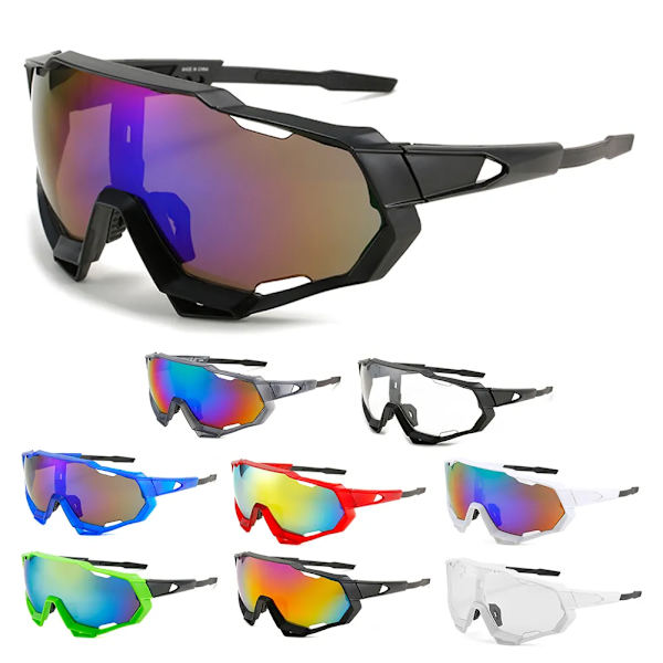 Utomhuscykling Solglasögon UV-skydd Vindtäta glasögon polariserad lins män kvinnor sport solglasögon glasögon Red