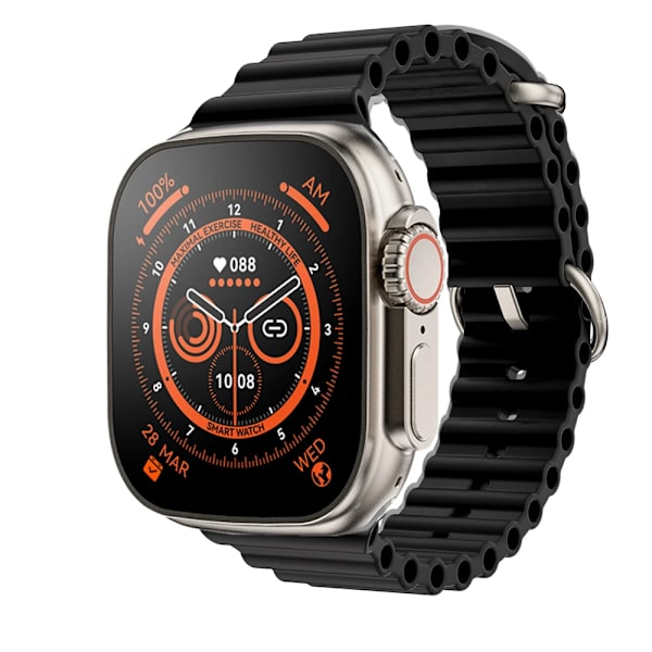 49mm Ny Smart Watch För Apple Ultra 8 NFC GPS Track Herr Dam Smartwatch Series 8 Termometer BluetoothCall Vattentät Sport black