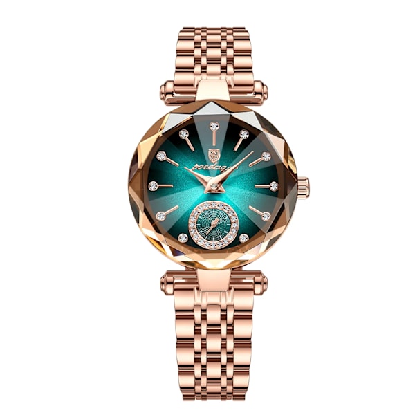 POEDAGAR Lyx Watch Topp Märke Mode Vattentät rostfritt stål Diamant Dam Quartz Armbandsur Montre Femme Vackert Blue Green