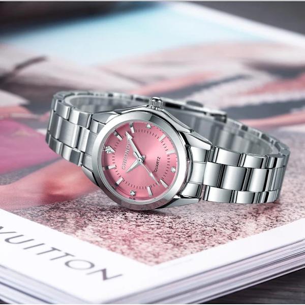 CHRONOS Elegant Watch Lyx Dammodemärke Armbandsur Japan Movement Rostfritt stål Present till kvinnlig flickvän CH2303 with Box