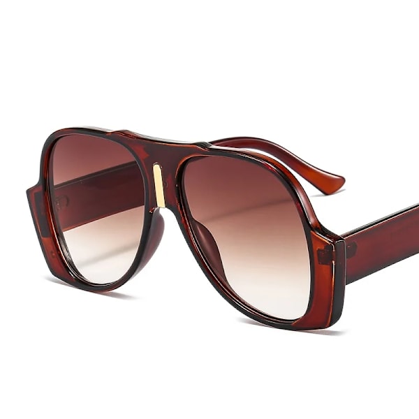 New Arrival Fashion Shield Solglasögon Kvinnor Män Original Cool Ram Gradienter Lins Märke Designer Hot Leopard Svart C2