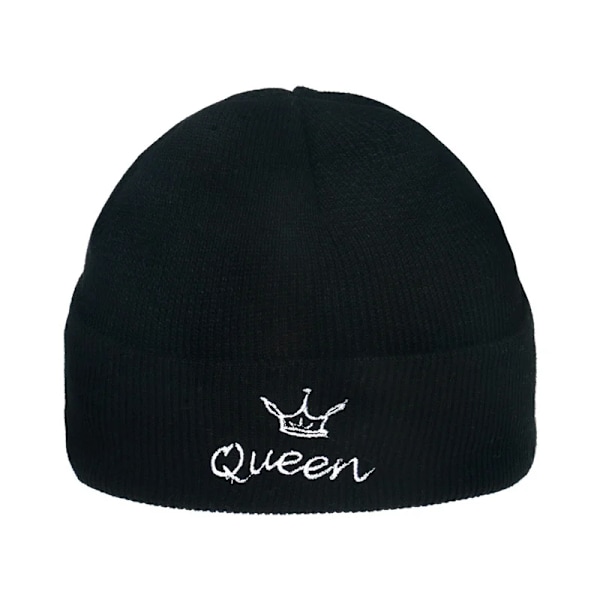 Unisex Bomullshatt Banniehatt Mjuk Stickad Hatt Dinosaur Broderade Mössor Mode Män Vintermössor Kvinnors Skullies För Flickor Black 56-58cm