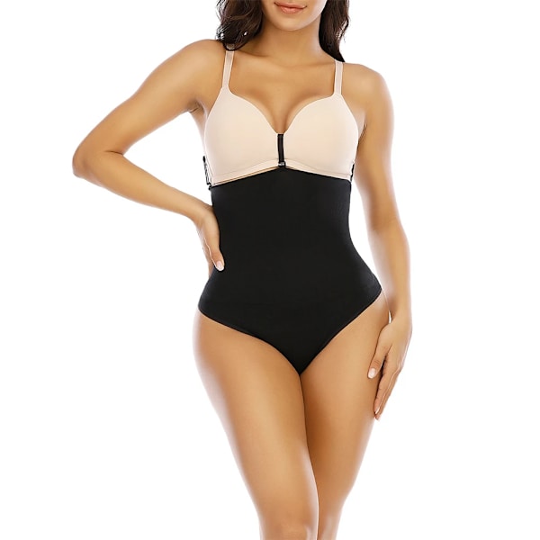 Hög midja magkontroll trosor String Butt Lifter Shaper Bantning Underkläder Butt Lifter Magen Formande Cincher Brief Body Shaper Beige M-L