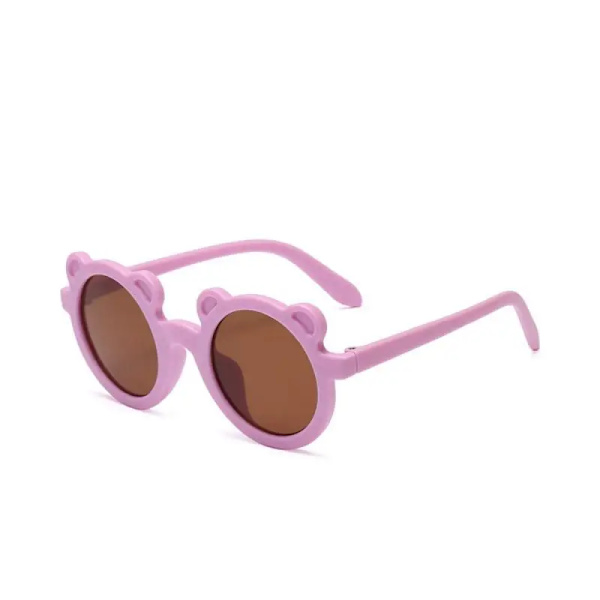 Flickor Pojkar Söta Björn Solglasögon UV400 Barn Tecknad Retro Runda Solglasögon Utomhusglasögon Baby Shade Glasögon Party Glasögon A08