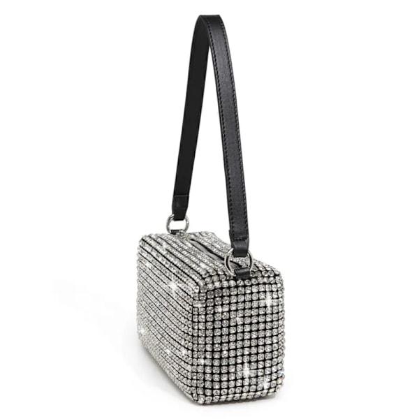 Damväska AW New Rhinestones Handväskor för kvinnor Väskor Diamonds Axelväska Handväska Dam Kvinnlig Crossbody-väska glänsande väska Black 2