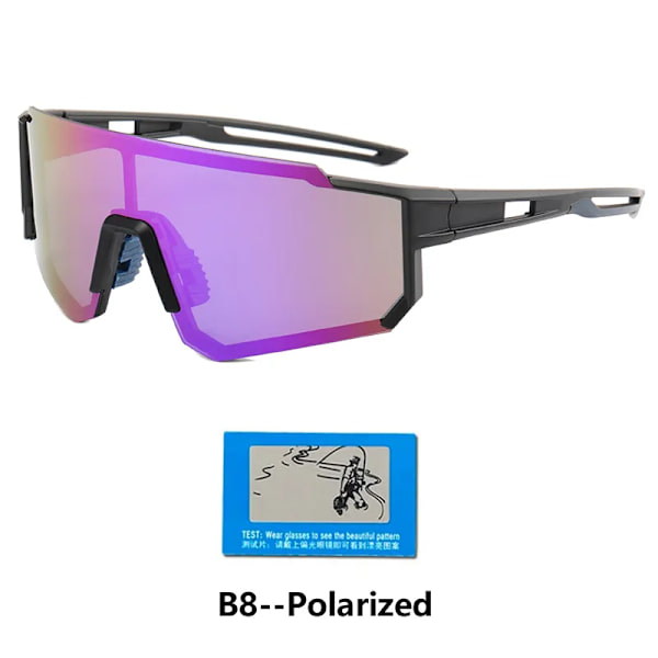 Polariserade sportglasögon damer Fotokroma cykelglasögon herr MTB cykling UV400 Solglasögon Road Goggles Cykelglasögon B8