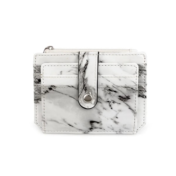 Marmor Texture Korthållare Kort Vit Liten Multi-Card Kortväska Affärsficka Smal Tunn ID Kreditkort Pengar Plånbok Grey2