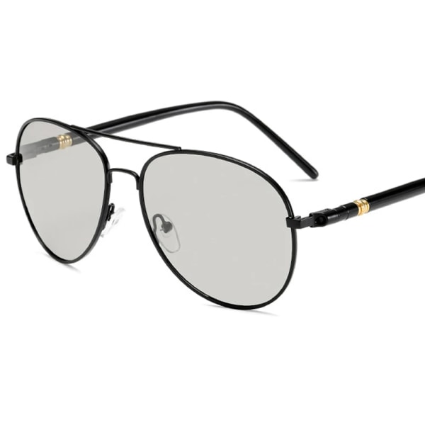 Lyxiga polariserade solglasögon för män Körsolglasögon för män Kvinnor Märkesdesigner Man Vintage Svarta Pilotsolglasögon UV400 3-Silver-Discolorati As Picture