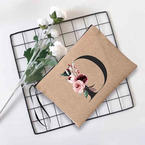 Sminkväska för kvinnor Mode Print Kosmetiska väskor Organizer Tvätta toalettartiklar Påse Dam Clutch Student Pennväska 4blackb D