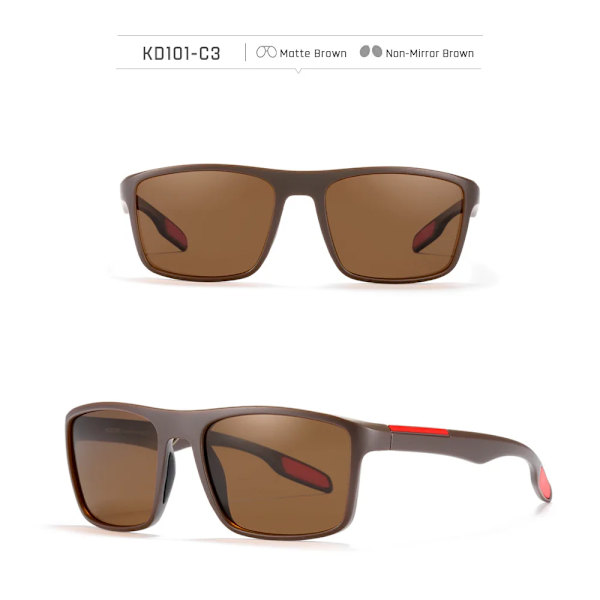 Italiensk design av hög kvalitet TR90 polariserade solglasögon Herr Kvinnor Sport Körskydd KDEAM UV400 Okrossbara solglasögon med box C3 TR90 and Polarized