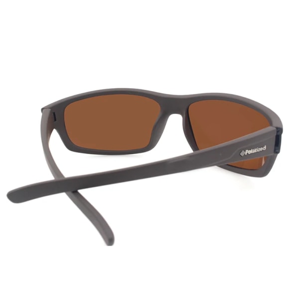 2022 Male Brand Design Polariserade solglasögon för män Brun Sport rektangulära Solglasögon Linser Man Cykelglasögon Gafas UV400 C3Brown