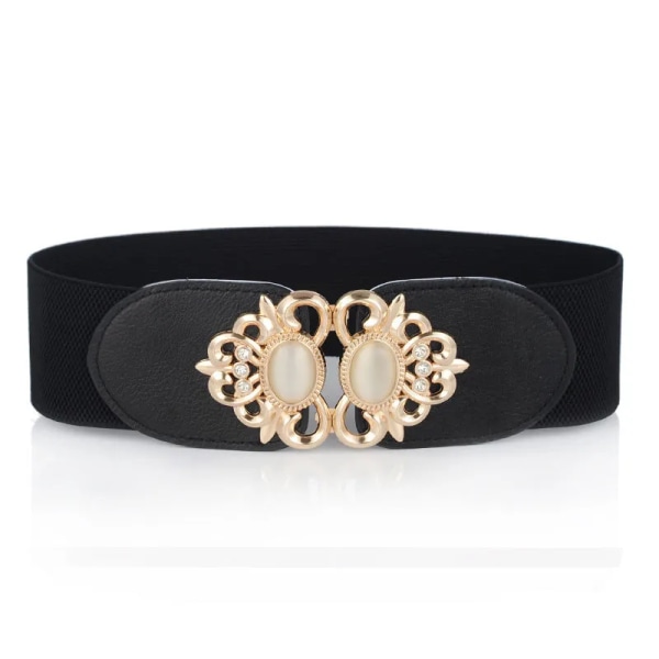 1 st Dambälte Pärla Dekorativt Metallbälte Pärlkrok Midjekedja Klänning Dekorativ midja Elegant tunt midjeband A2 105-115cm